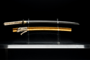 Katana Antigua Japonesa de Tachibana Munehiro con Koshirae Dorado