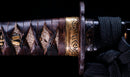 Katana Antigua Japonesa con Menuki de Libélula Tombo y Tsuba de Paisaje Sansui