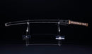 Katana Antigua Japonesa con Menuki de Libélula Tombo y Tsuba de Paisaje Sansui