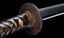 Katana Antigua Japonesa con Tsuba Sukashi de Hierro Floral, Hoja Mumei del Período Edo