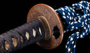Katana Antigua Japonesa con Tsuba de Hierro con Incrustaciones de Oro, Atribuida a Chikuzen Nobukuni — NBTHK Hozon